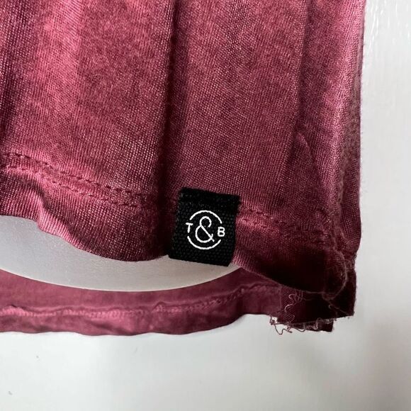 Treasure & Bond Oil Washed Cutout Tee Shirt XS - Picture 8 of 8